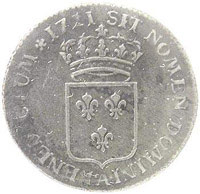 20 Солей, 1721 Серебро Людовик XV